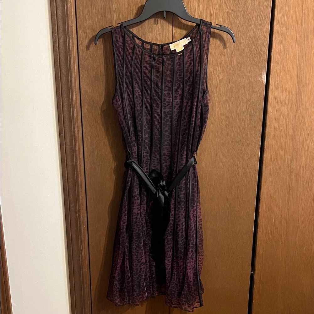Elegant Black and Purple Women's Dress